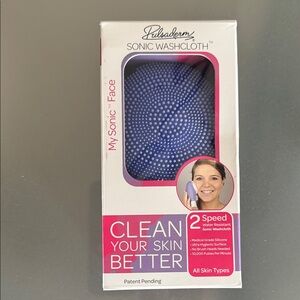 Pulsaderm Sonic Washcloth - Purple Silicone Face Cloth NEW